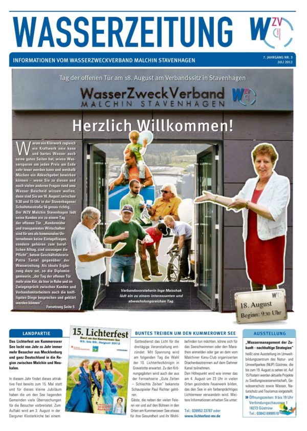 Wasserzeitung 03/2012 » WasserZweckVerband­ Malchin Stavenhagen